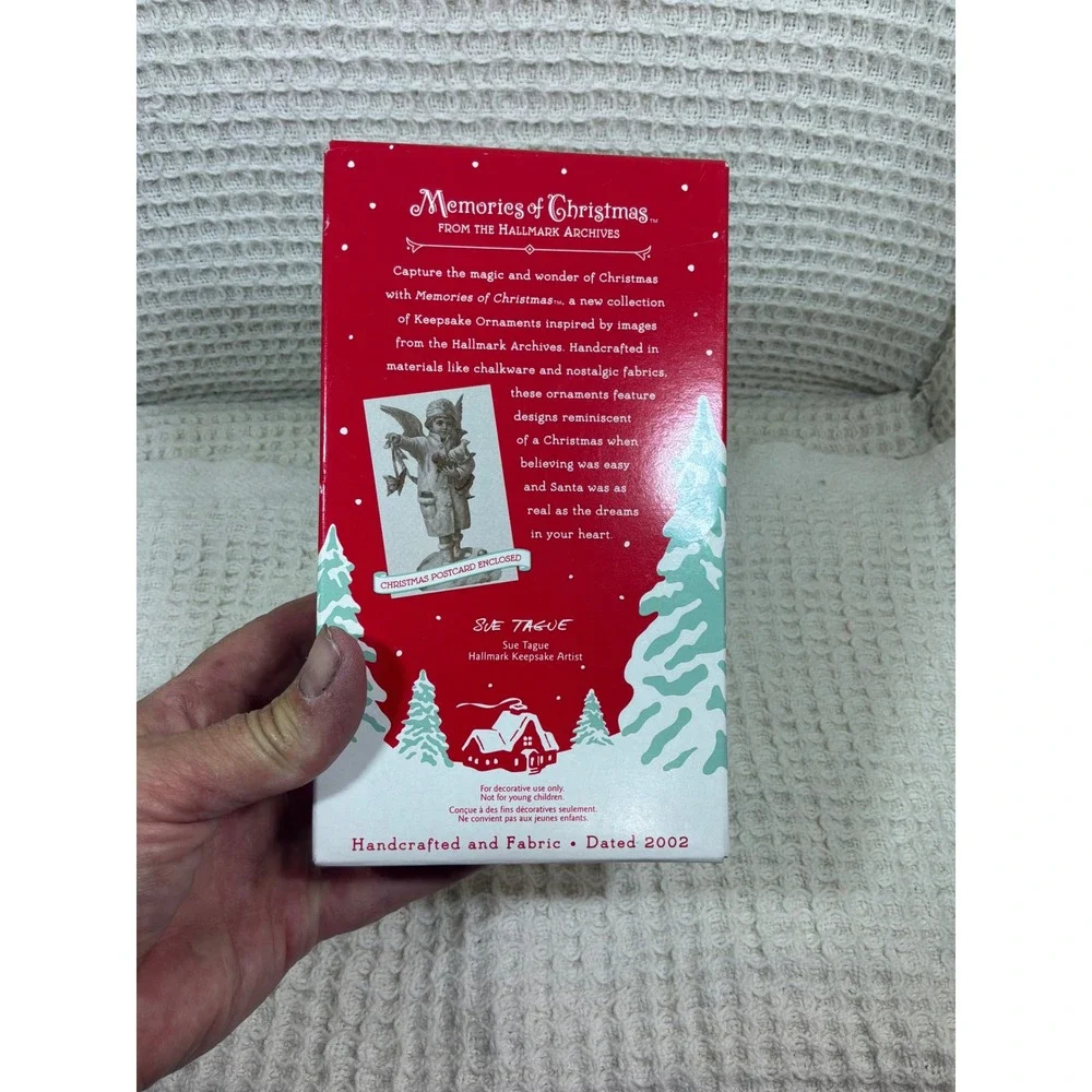 Vintage Hallmark Joyous Angel Ornament OS Cream‎ Red